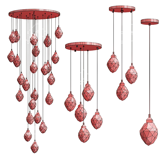 Sparkling Elegance: Cristel Chandelier 3D model image 4