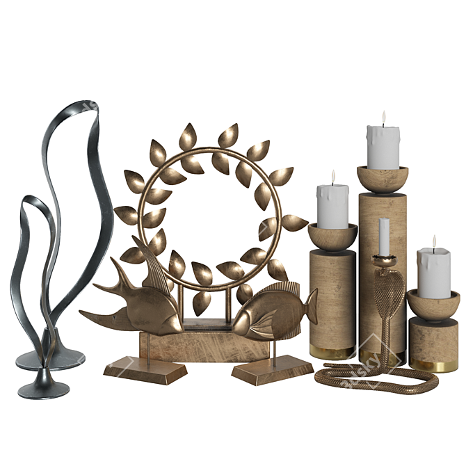 Elegant Decor Set 22 3D model image 1