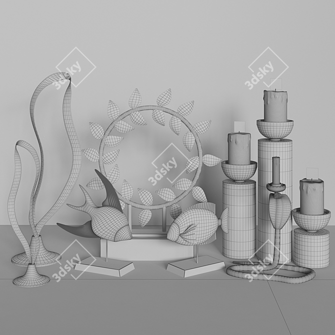 Elegant Decor Set 22 3D model image 5