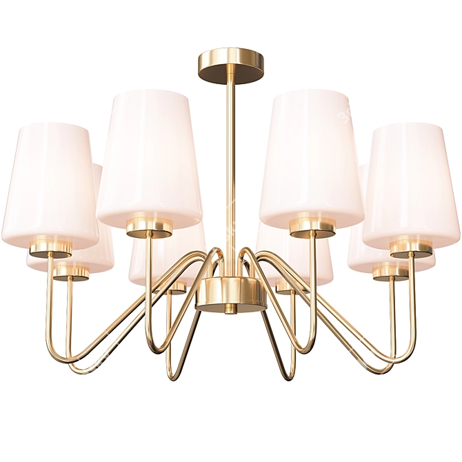 Elegant Olivia 3791 Chandelier Set 3D model image 5