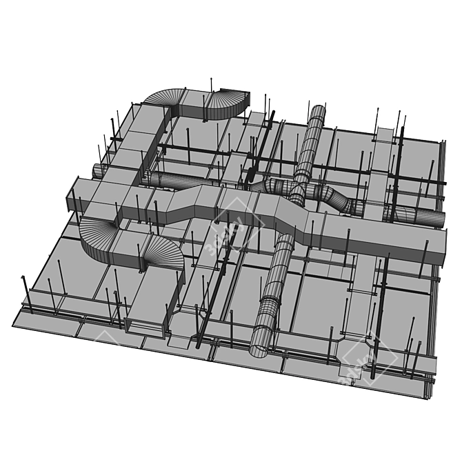 SAS International 4: Suspended Ceiling Solution 3D model image 6