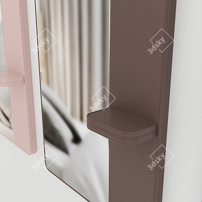 MIA Interior Mirror: Customizable, Integratable, Stylish 3D model image 3