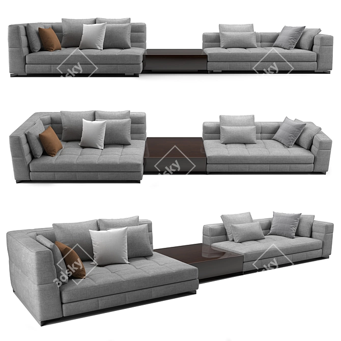 Sleek Minotti Blazer Sofa 3D model image 1