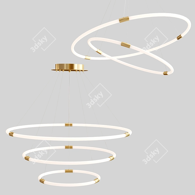 Elegant ORACLE Pendant Light Collection 3D model image 4