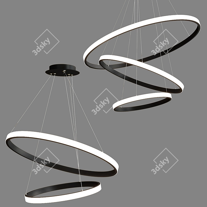 Elegant ORACLE Pendant Light Collection 3D model image 5