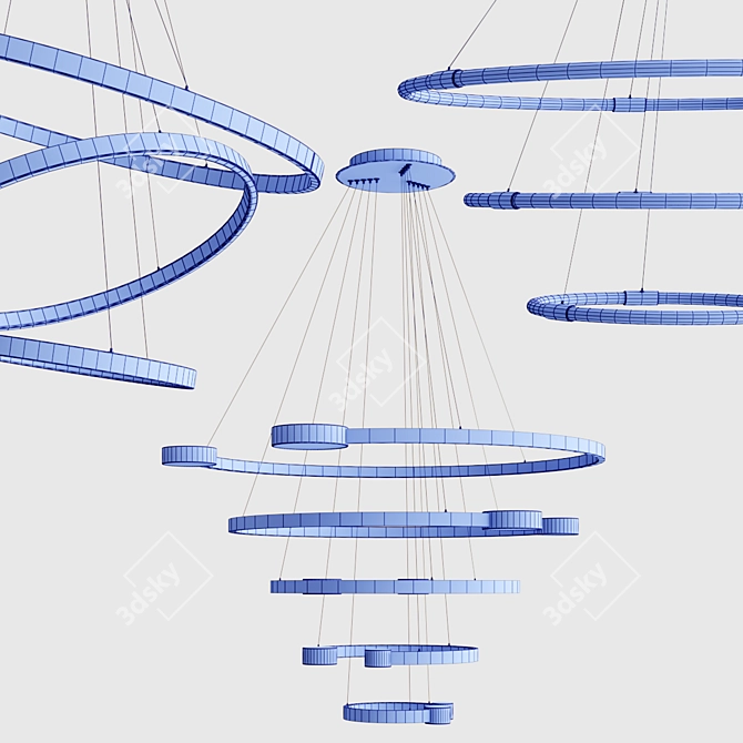 Elegant ORACLE Pendant Light Collection 3D model image 7