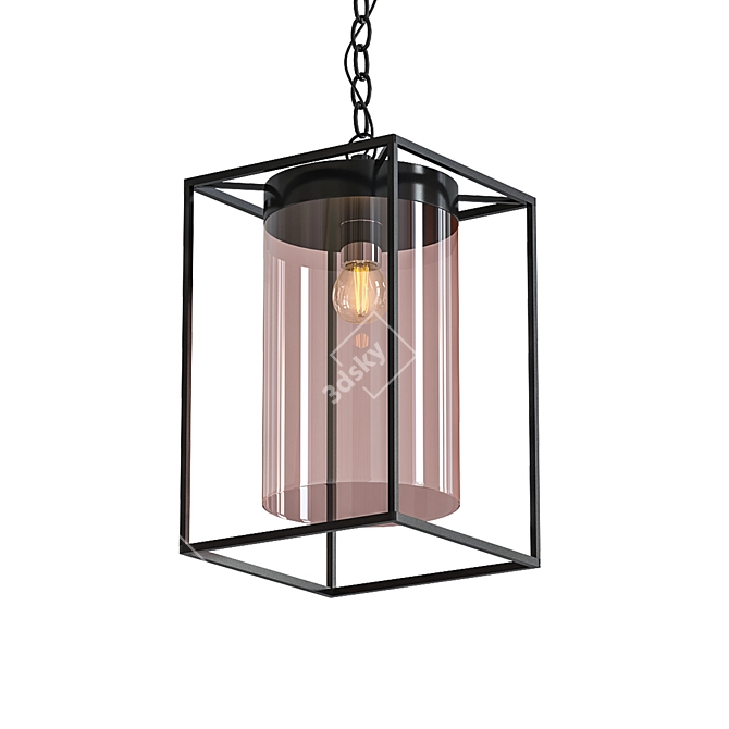 Industrial Garrison Pendant Light 3D model image 1