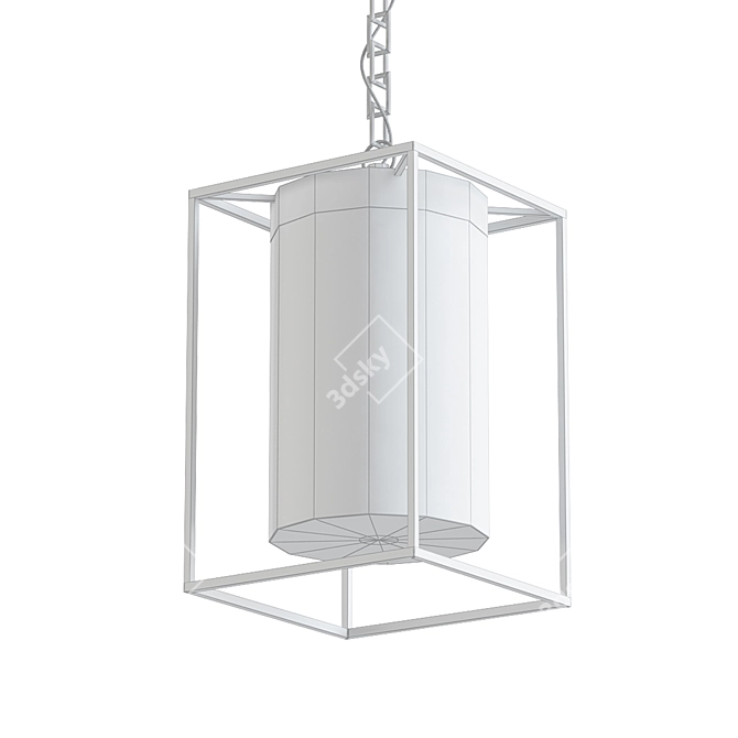 Industrial Garrison Pendant Light 3D model image 2