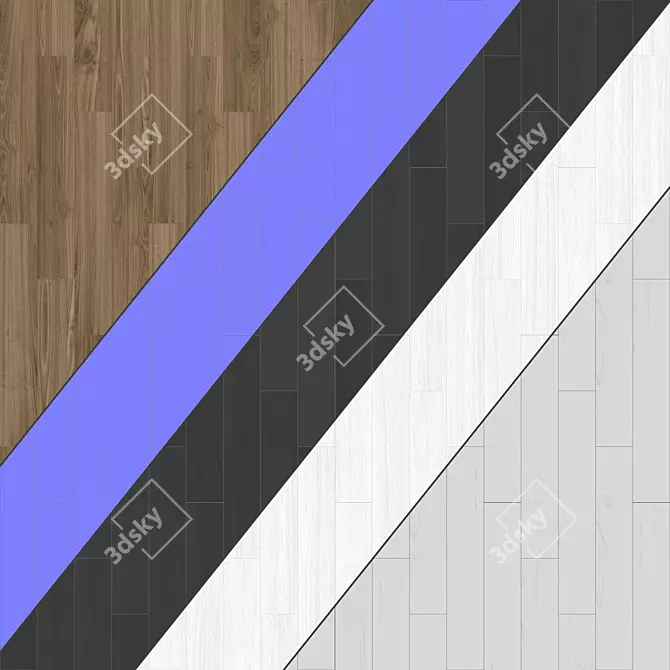 Premium Parquet Flooring - Standard & Herringbone Patterns 3D model image 3