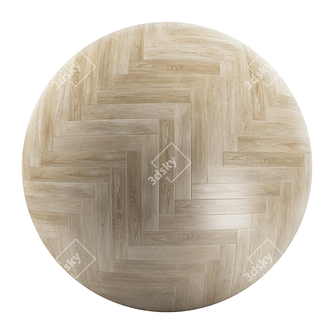 Patterned Parquet Flooring Collection 3D model image 2