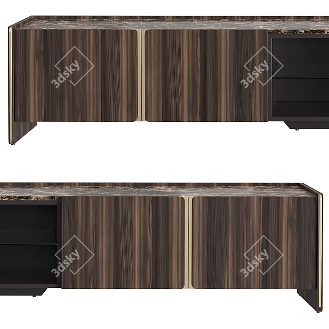 Modern Havasu TV Stand 3D model image 2