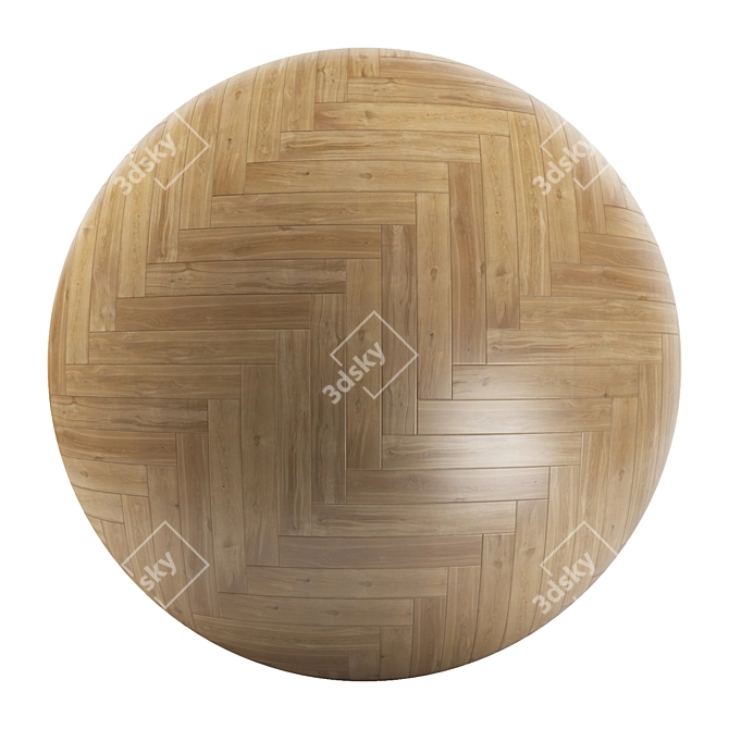 Parquet 58: Standard & Herringbone Patterns, 12 Planks, PBR/4k, Multiple Formats 3D model image 2