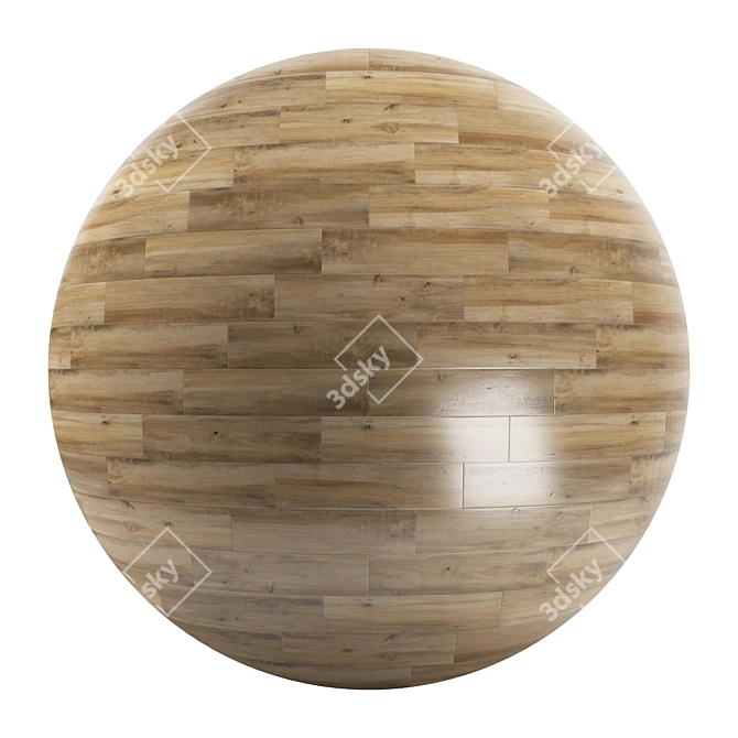 Versatile Parquet Flooring: Standard & Herringbone Patterns, 12 Planks, 4K Textures 3D model image 1