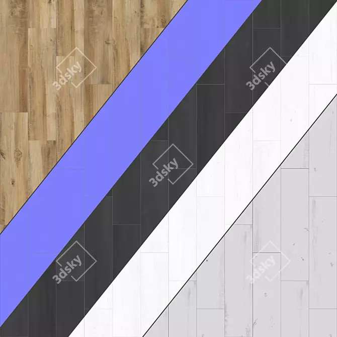 Versatile Parquet Flooring: Standard & Herringbone Patterns, 12 Planks, 4K Textures 3D model image 3
