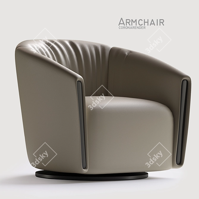 Modern Bodo Armchair: Comfortable Elegance 3D model image 1