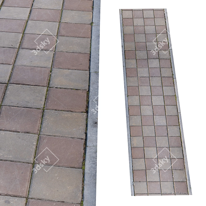 Title: High-Resolution Photogrammetric Sidewalk 3D model image 1