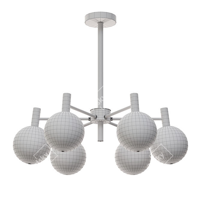 Modern HOLEVIER Chandelier: Stylish Illumination Gadget 3D model image 2