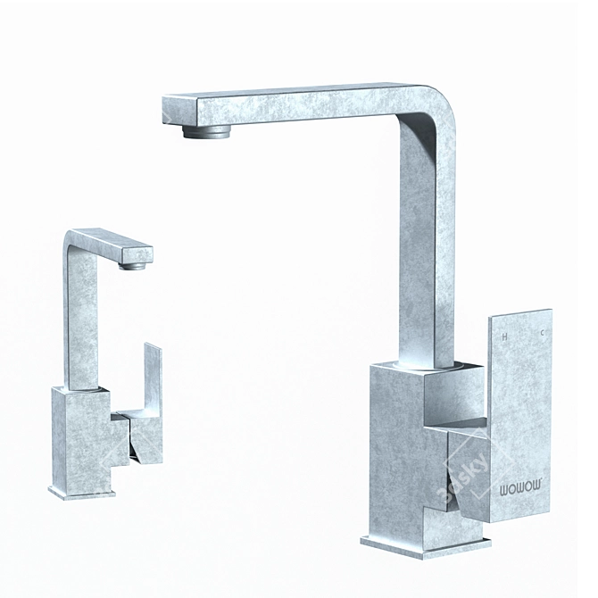 Sleek and Stylish WOWOW Bar Faucet 3D model image 4