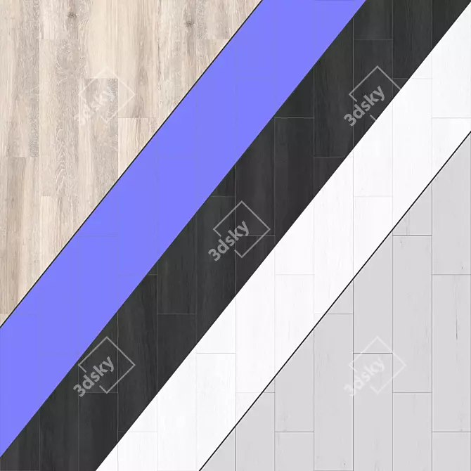 Versatile Parquet Tiles: Standard & Herringbone Patterns, 12 Plank Variations 3D model image 3