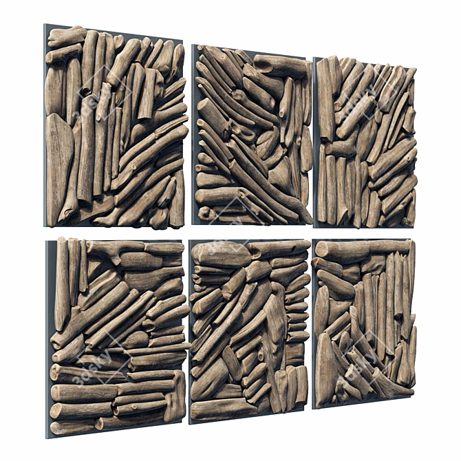 Splintered Branch Panel - Large and Versatile 3D model image 2