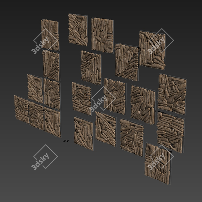 Splintered Branch Panel - Large and Versatile 3D model image 6