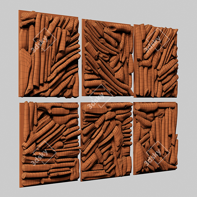 Splintered Branch Panel - Large and Versatile 3D model image 7