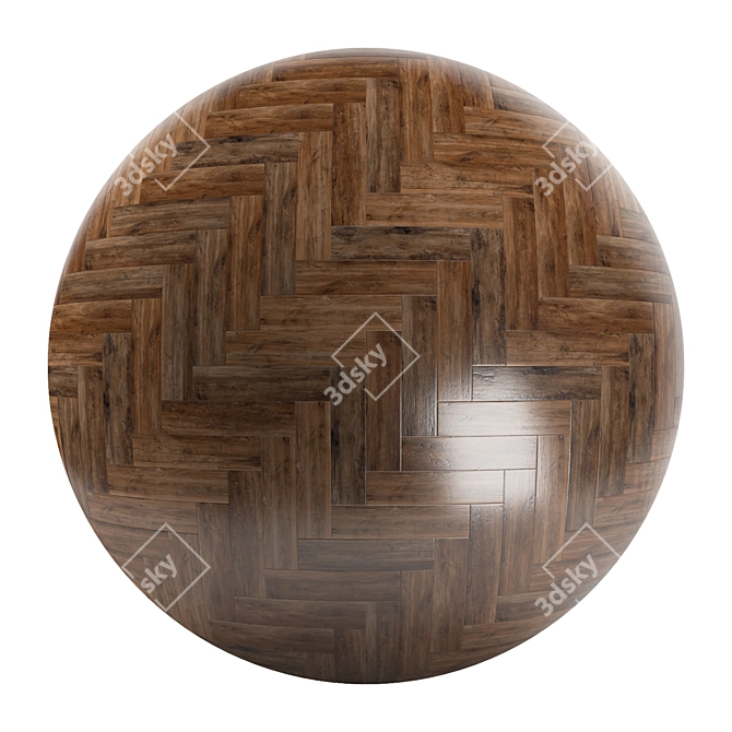 Parquet 67: 4k Seamless Herringbone Flooring 3D model image 2