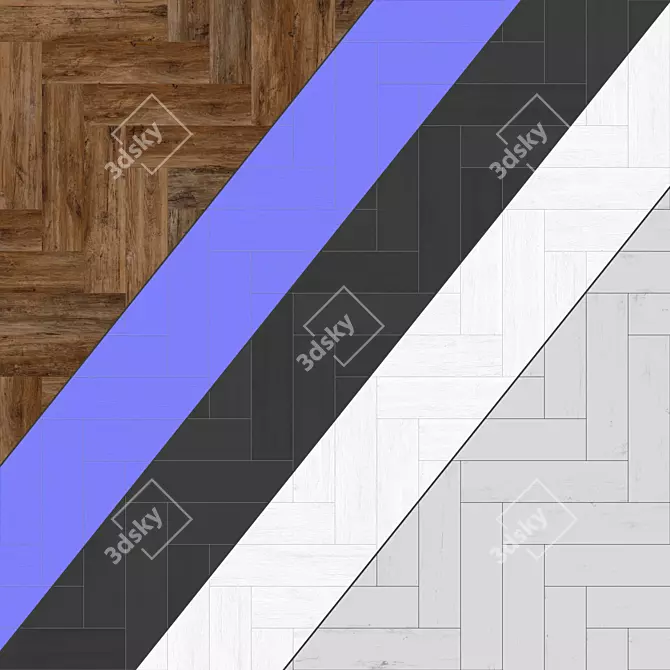 Parquet 67: 4k Seamless Herringbone Flooring 3D model image 4