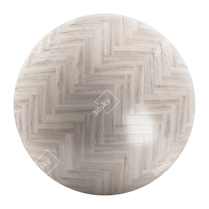 Versatile Parquet: Standard & Herringbone Patterns with Textures 3D model image 2