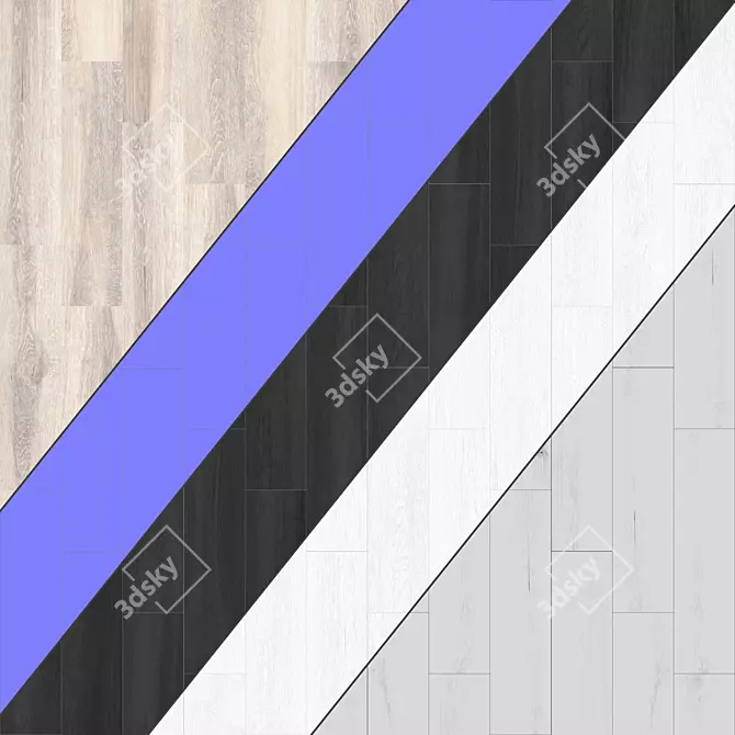 Versatile Parquet: Standard & Herringbone Patterns with Textures 3D model image 3