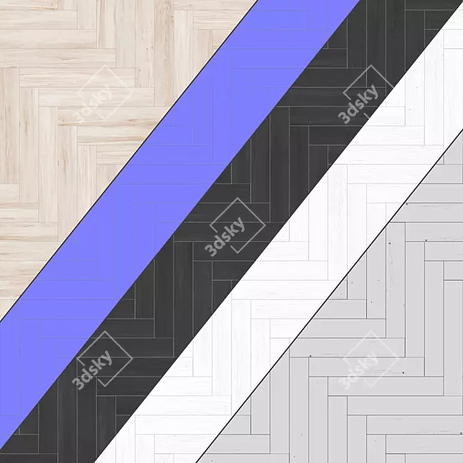 Parquet 70: Standard & Herringbone Patterns In Multiple Plank Options 3D model image 4