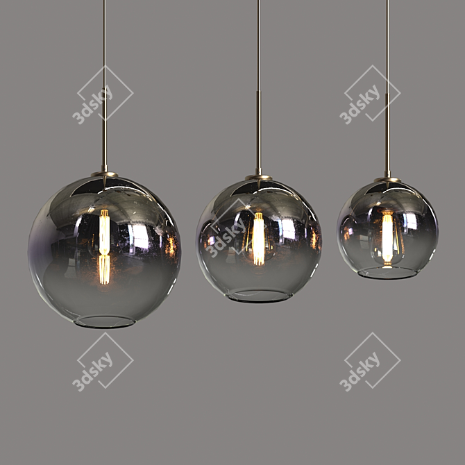 Modern Lukloy Pendant Lamp Set 3D model image 1