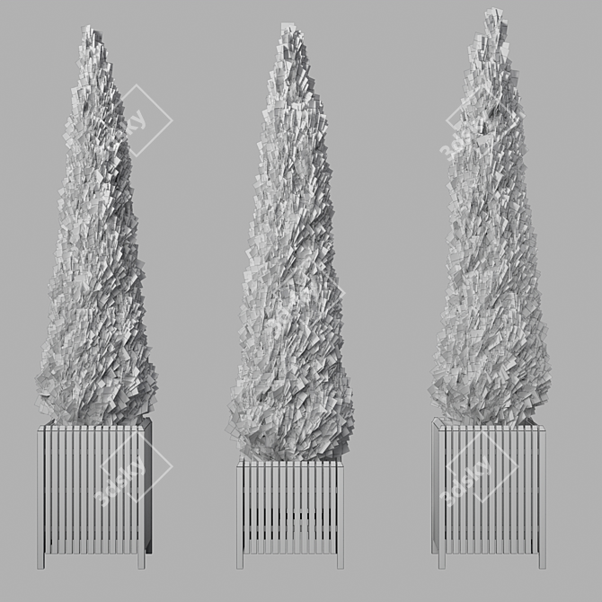 Elegant Cypress Tree 2015: 245cm x 62cm x 265cm 3D model image 7
