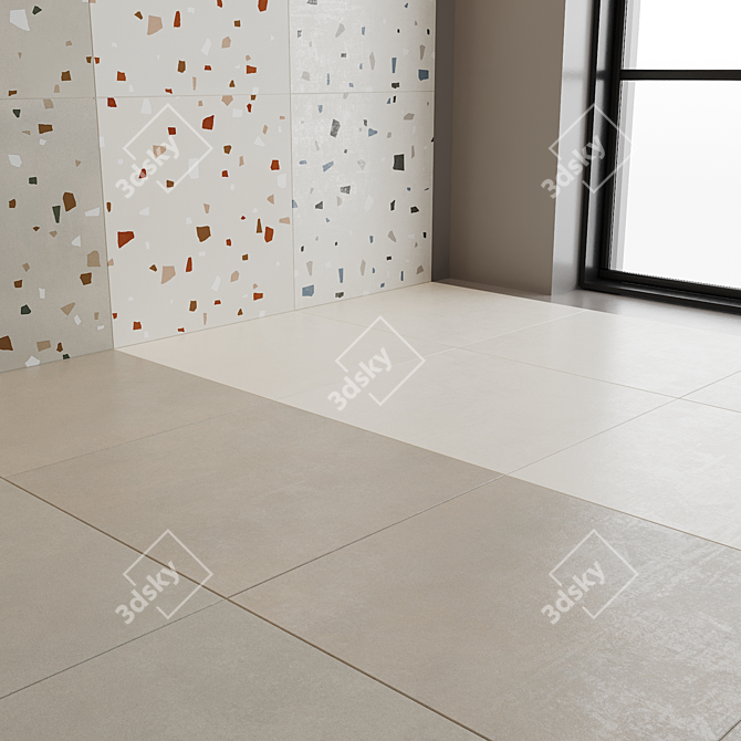 Nuances Concrete-inspired Porcelain Stoneware 3D model image 2