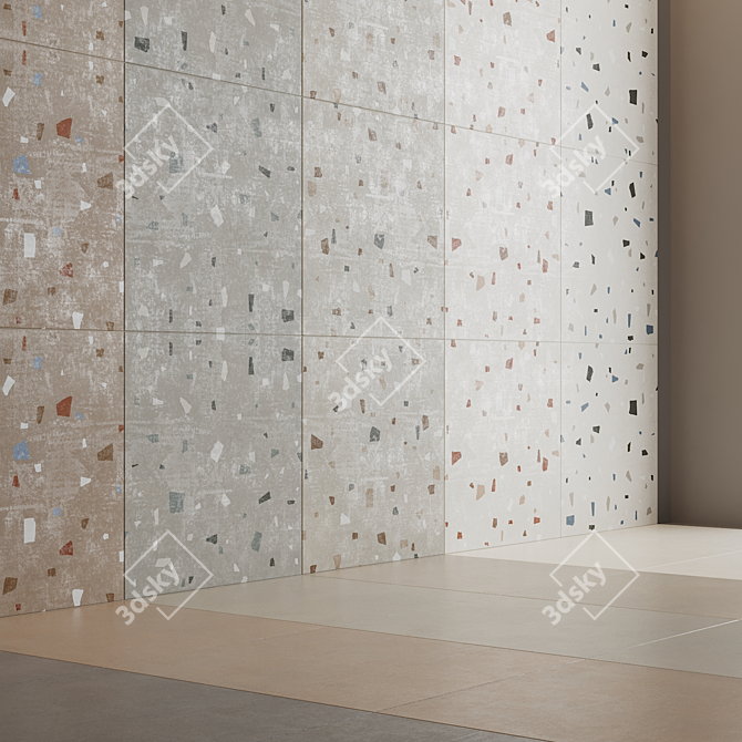 Nuances Concrete-inspired Porcelain Stoneware 3D model image 3