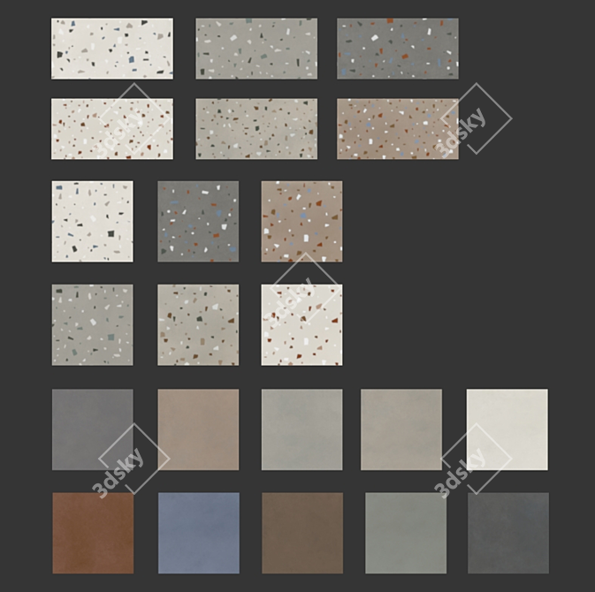 Nuances Concrete-inspired Porcelain Stoneware 3D model image 4