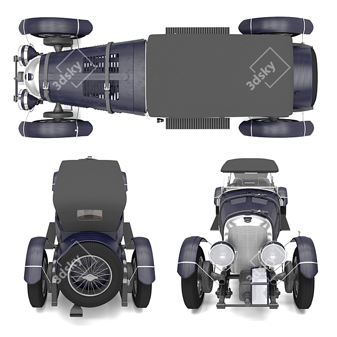 Retro Ride: Bentli_1929 3D model image 7