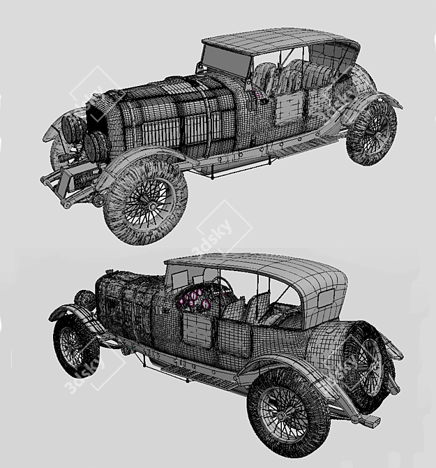 Retro Ride: Bentli_1929 3D model image 12