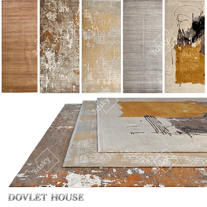 Title: Luxurious Carpets Collection by DOVLET HOUSE 3D model image 1