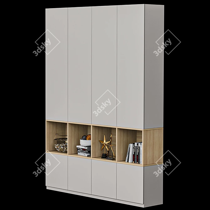 Modern Multi-Functional Furniture Shelf 3D model image 2