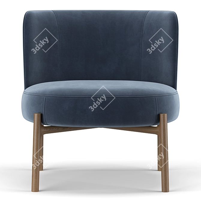 Amalia Armchair: Stylish and Comfortable 3D model image 3