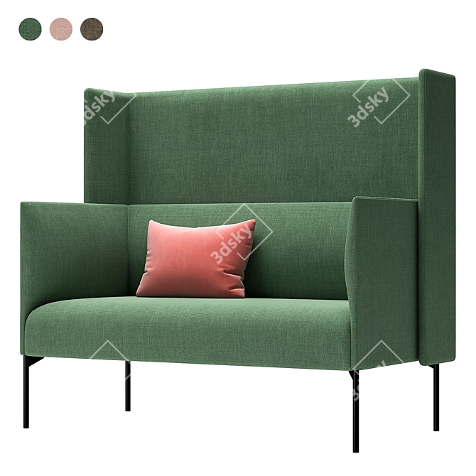 Sleek and Cozy Talk Sofa 3D model image 1