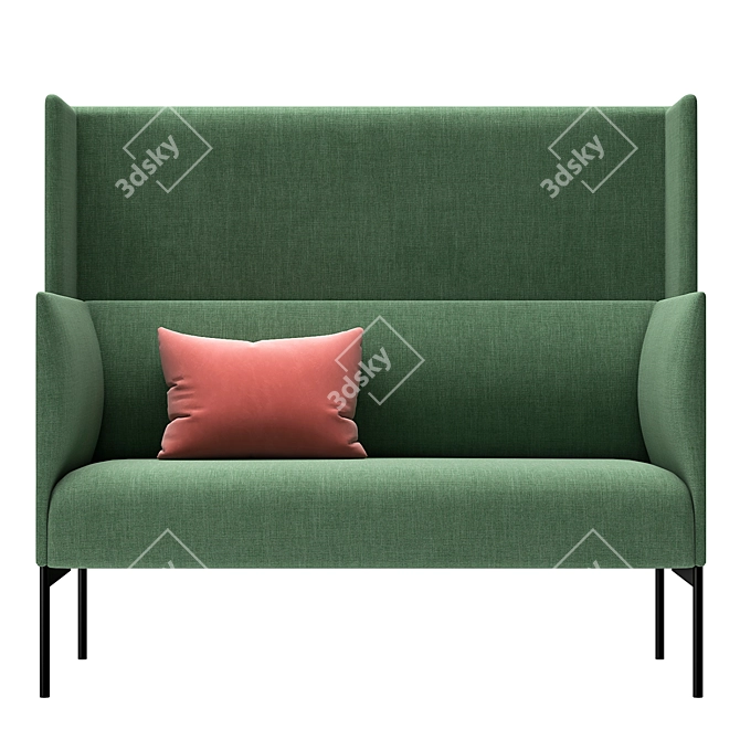 Sleek and Cozy Talk Sofa 3D model image 2