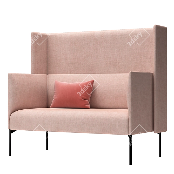 Sleek and Cozy Talk Sofa 3D model image 4