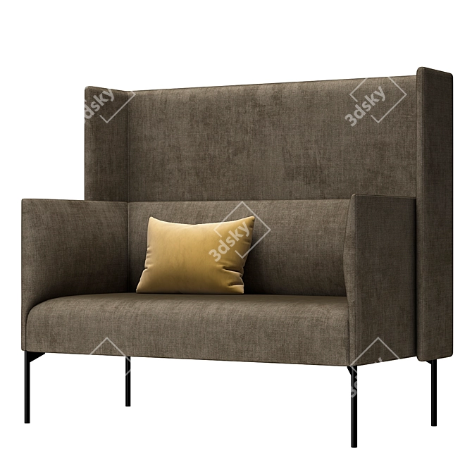 Sleek and Cozy Talk Sofa 3D model image 5