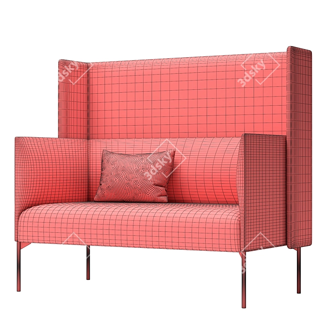 Sleek and Cozy Talk Sofa 3D model image 6