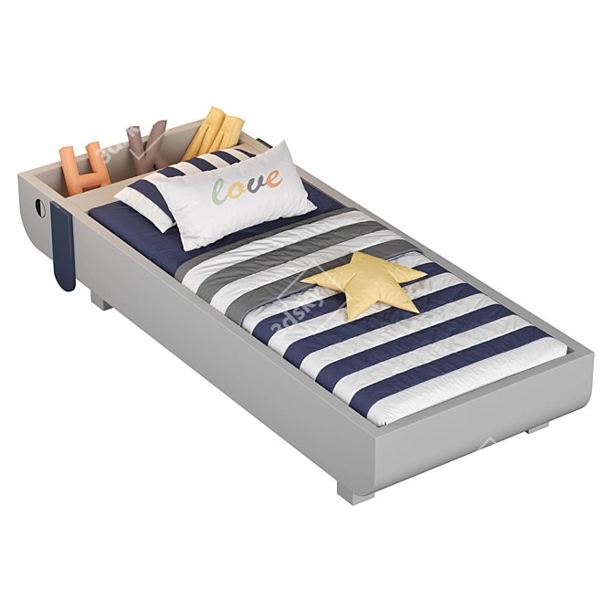 Dual-tone Kids Bed - Max2014, Corona, Vray - 90x200cm 3D model image 3