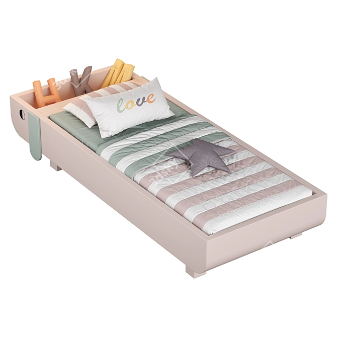 Dual-tone Kids Bed - Max2014, Corona, Vray - 90x200cm 3D model image 4