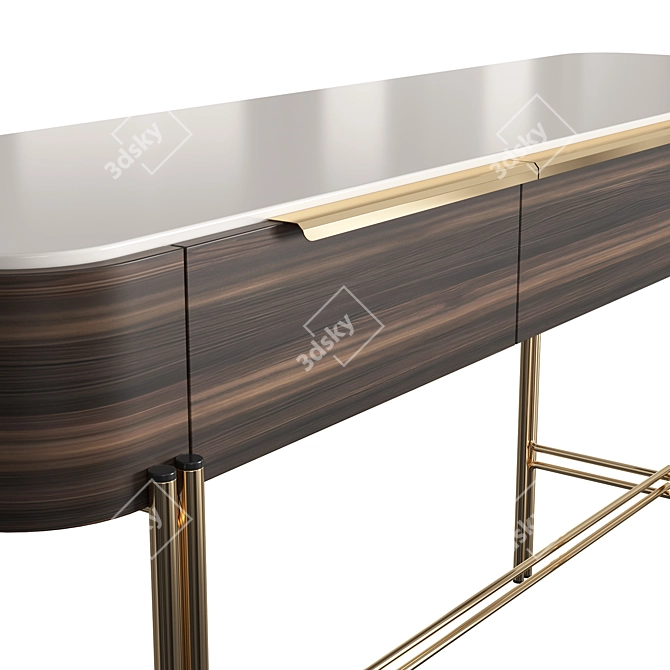 Modern Bamboo Console by PRADDY - NATUR Collection 3D model image 5