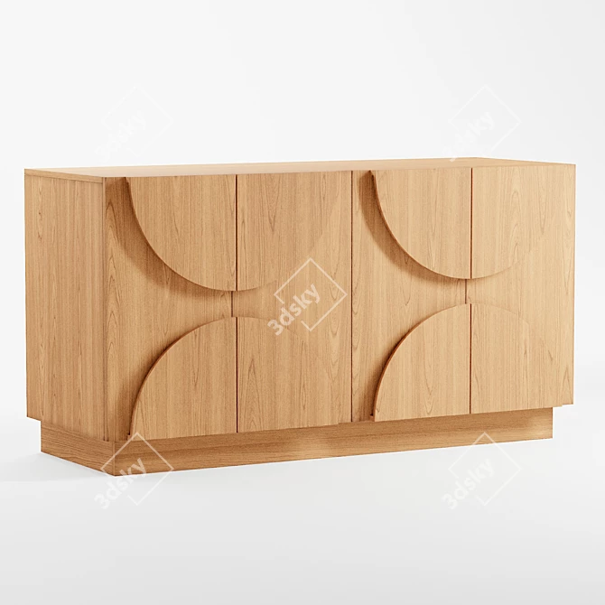 Mod Retro Credenza with Storage 3D model image 1